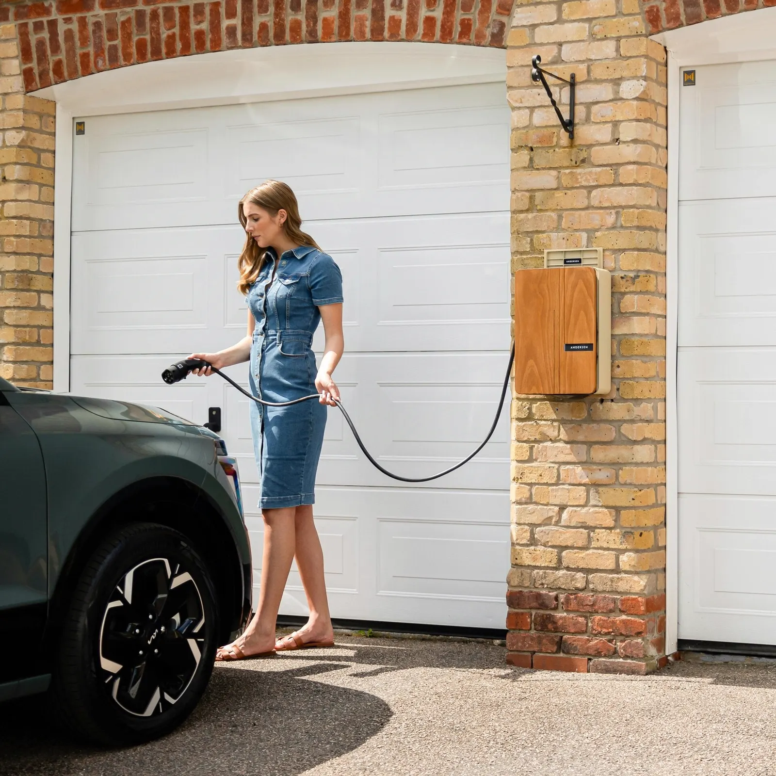 Level 2 EV charger installed in a Northern Virginia garage
